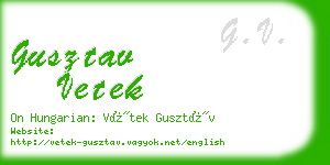 gusztav vetek business card